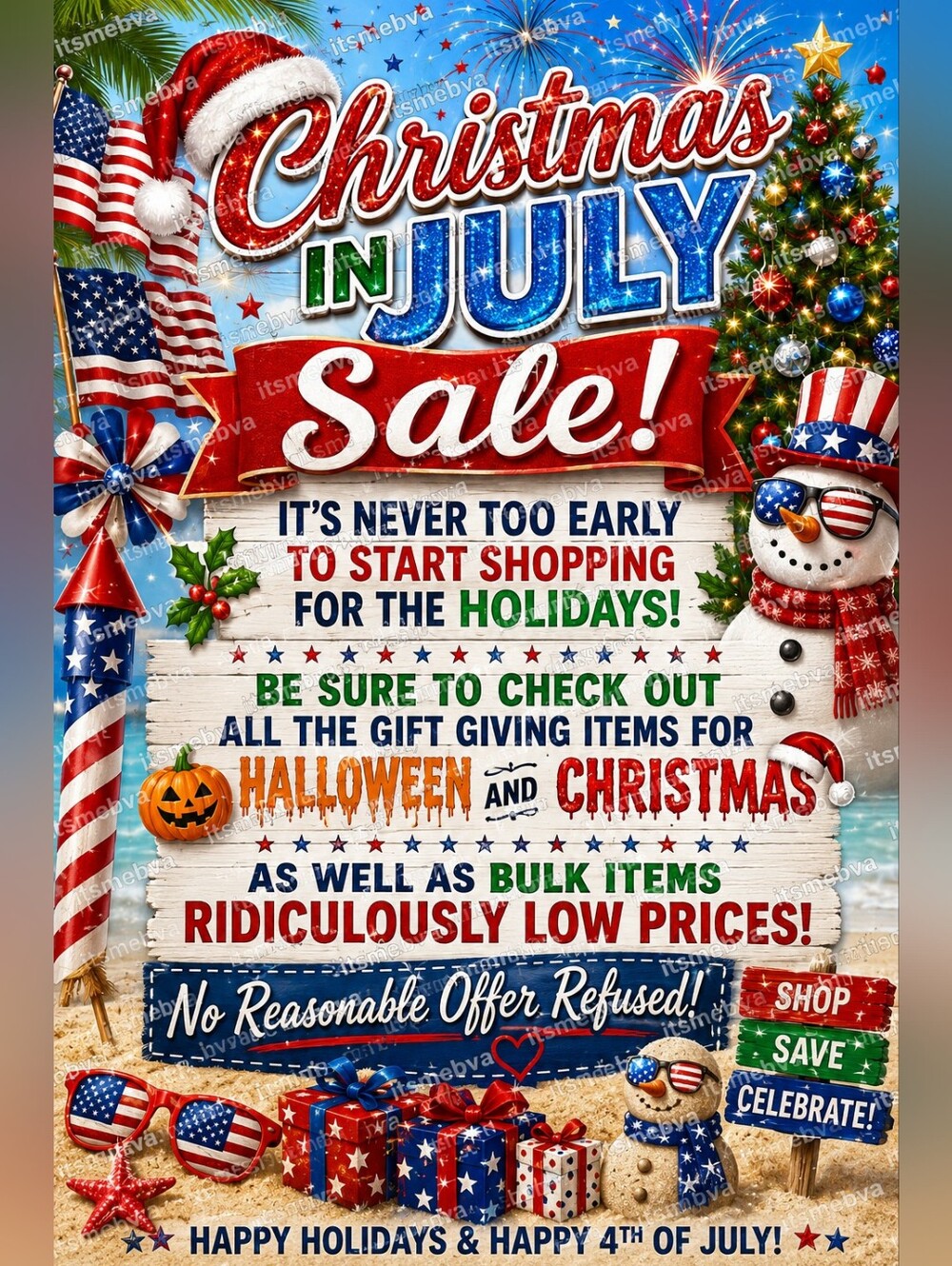 Christmas in July Sale!!!